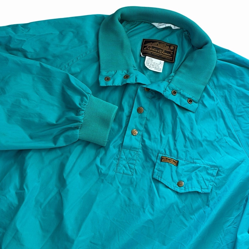 Vintage Eddie Bauer Nylon Jacket Sundown Men XL Snap Button Gorpcore 80s-90s